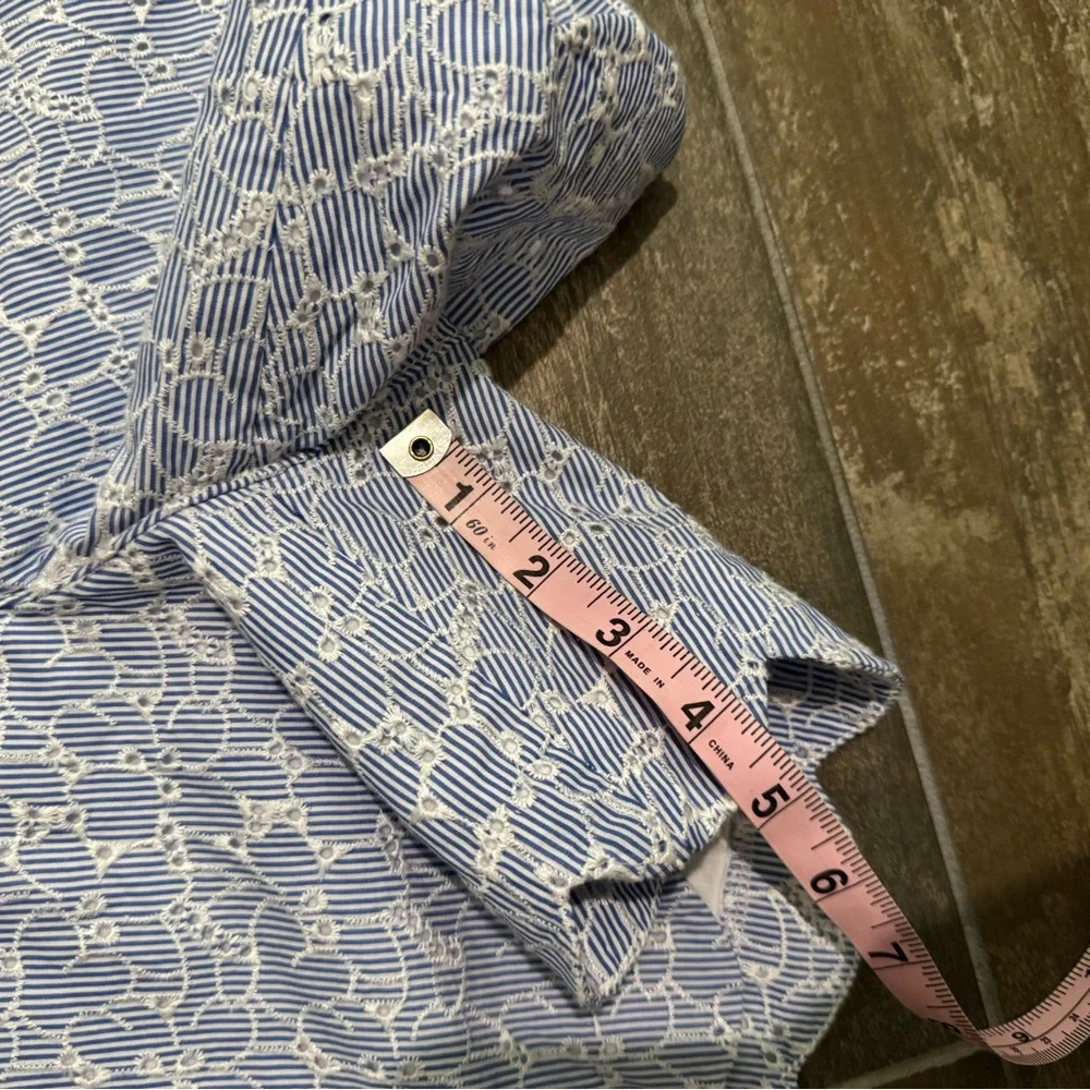 NWT Lilly Pulitzer Shorts Buttercup Resort Blue Crew White Eyelet Scalloped 10 - Picture 10 of 13